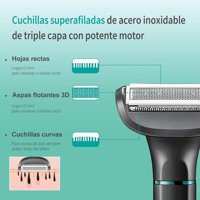 VGR 625 3 en 1 Depiladora Corporal Hombre