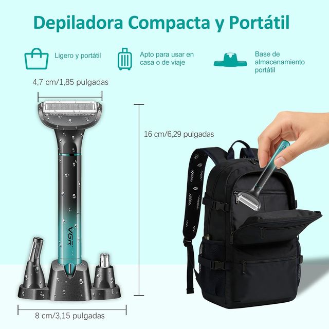 VGR 625 3 en 1 Depiladora Corporal Hombre