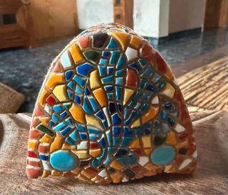 Joyero de cerámica estilo Gaudí multicolor