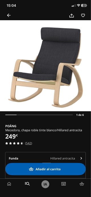 Sillón Mecedora Poäng Ikea en muy buen estado.