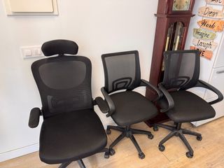 Sedie da ufficio nere (3 unità)
