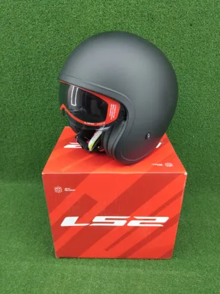 Casco Moto Jet LS2 SPITFIRE Matt Black Talla L