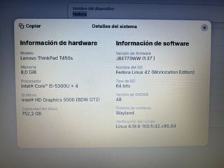 Lenovo Thinkpad T450s Negro