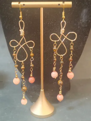 Parure orecchini e bracciale oro rosa