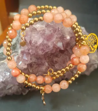 Parure orecchini e bracciale oro rosa