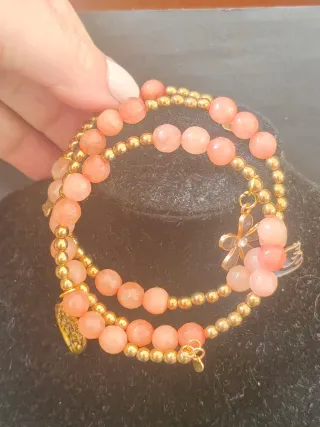 Parure orecchini e bracciale oro rosa