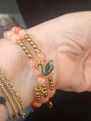 Parure orecchini e bracciale oro rosa