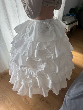 Cancán volantes fallera blanco
