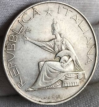 500 Liras Plata Italia 1961 + Regalo
