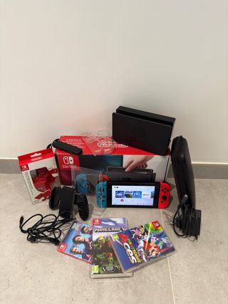 Nintendo Switch Azul/Rojo + Juegos