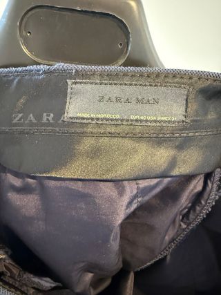 Traje Zara Azul Talla 40 Chaqueta y Pantalón