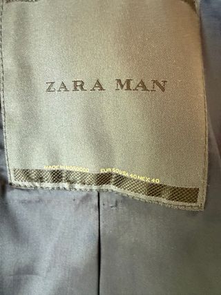 Traje Zara Azul Talla 40 Chaqueta y Pantalón
