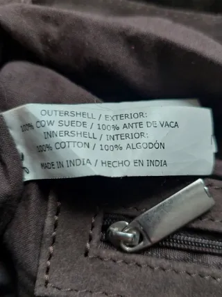 Bolso Dayaday Cuero Marrón y Rojo