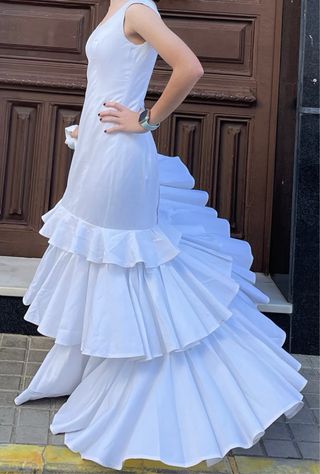 Traje de flamenca blanco T. 34/36