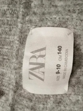 Chaqueta Zara punto suave gris