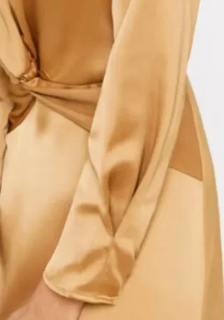 Vestido Cortefiel Midi Dorado