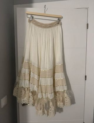 Conjunto Boho Beige y Blanco Talla Única