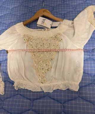 Conjunto Boho Beige y Blanco Talla Única
