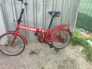 Bicicleta plegable roja