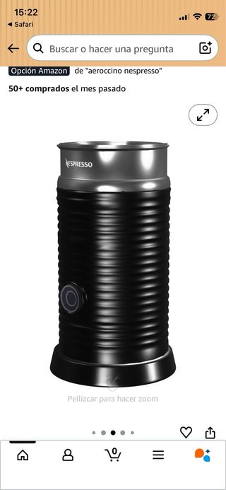 Nespresso Aeroccino 3 Espumador Leche