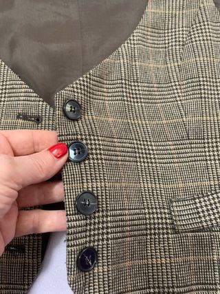 Chaleco cuadros vintage Zara Talla M