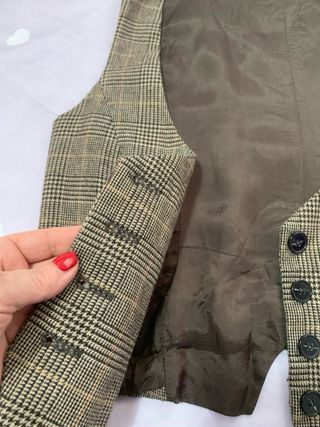Chaleco cuadros vintage Zara Talla M