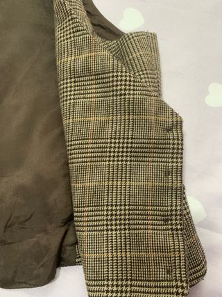 Chaleco cuadros vintage Zara Talla M