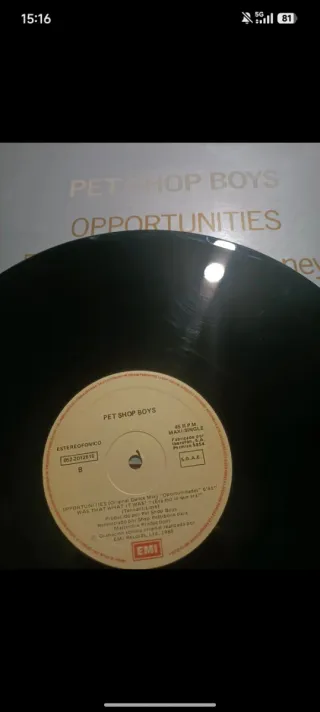 Maxi Single Vinilo Pet Shop Boys