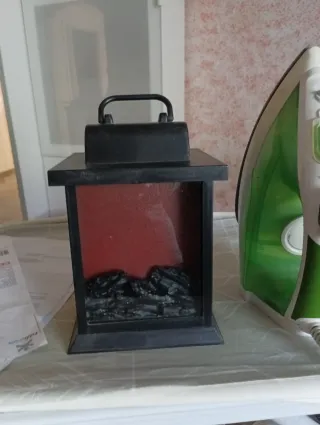 Lampada effetto camino da tavolo