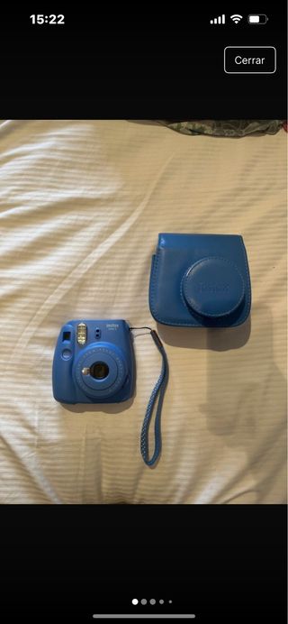 Cámara Instax Mini 9 Azul + Funda + Fotos