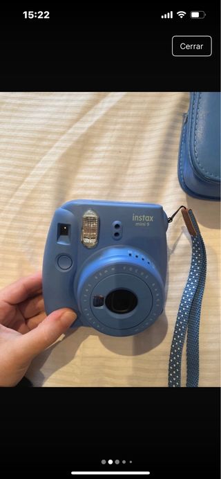 Cámara Instax Mini 9 Azul + Funda + Fotos