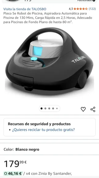 Robot Limpiafondos Piscina TALOSBO