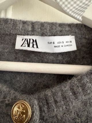 Chaleco Zara Lana Gris