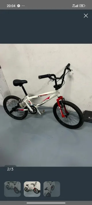 Bicicleta BMX Monty Blanca y Roja