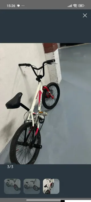 Bicicleta BMX Monty Blanca y Roja
