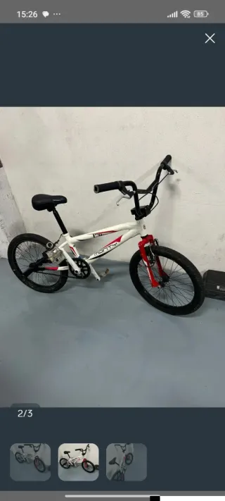 Bicicleta BMX Monty Blanca y Roja