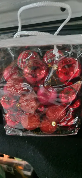 Bolas Navideñas Doradas y Verdes