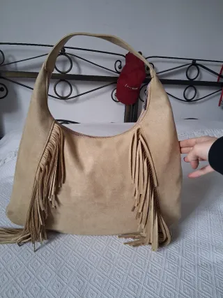 Borsa Beige con Frange