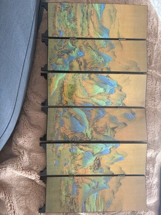 Biombo Chino 23x47cm Plegable Doble Cara