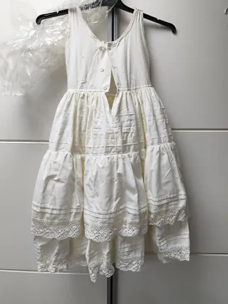 Enagua niña fallera color blanco roto