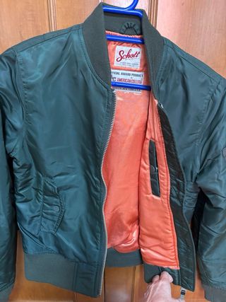 Cazadora Bomber Schott Verde