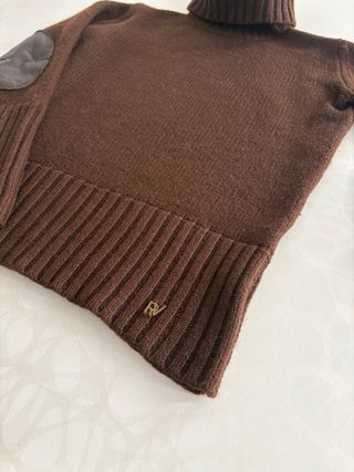 Jersey Roberto Verino cuello vuelto marrón