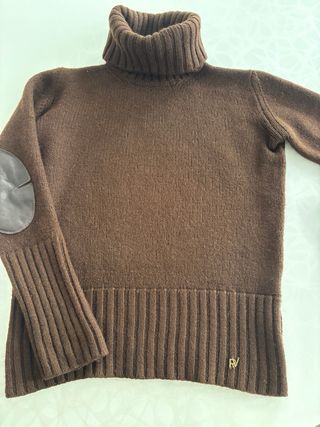 Jersey Roberto Verino cuello vuelto marrón