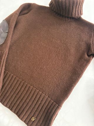 Jersey Roberto Verino cuello vuelto marrón