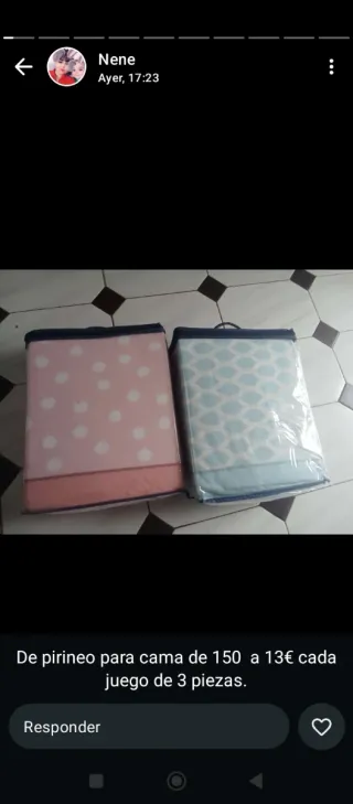 Juego sábanas pirineo 150cm (3 piezas)