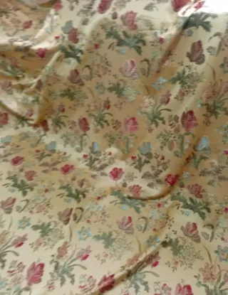 Preciosa tela fallera beige y rosa