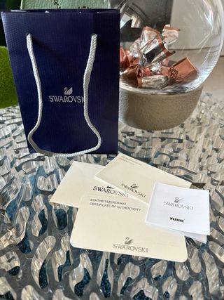 Collana Swarovski Cigno Argento e Blu