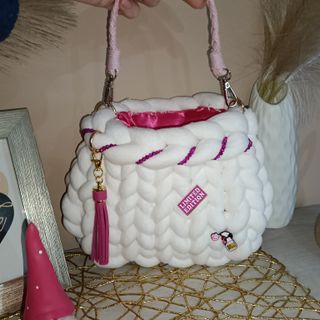 Borsa Chunky Bianca e Rosa
