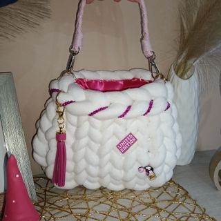 Borsa Chunky Bianca e Rosa