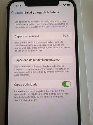 iPhone 12 verde noche ( bateria 89%)